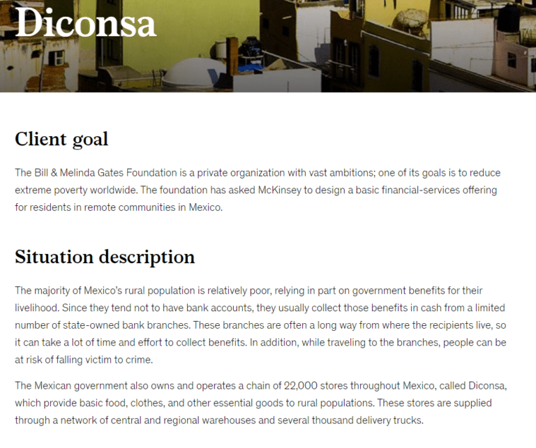 McKinsey case interview example (DICOSA)