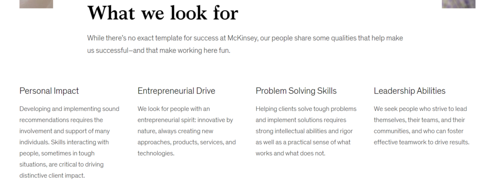 Consulting skills: what mckinsey is looking for