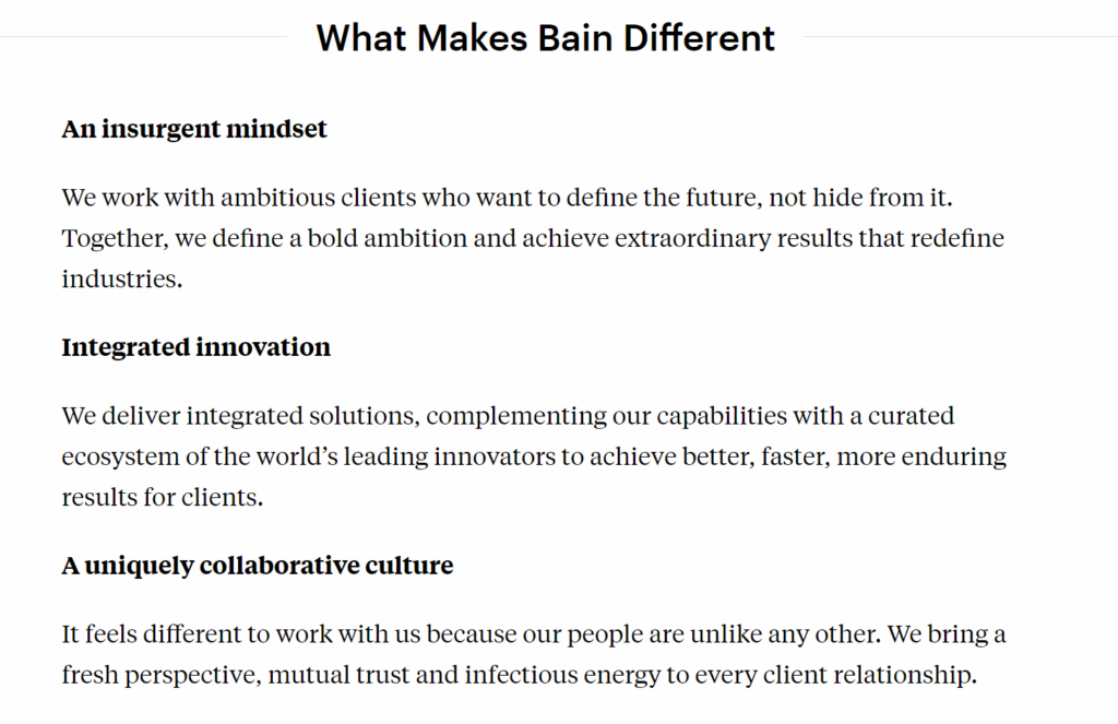 Bain - What Makes Bain Different