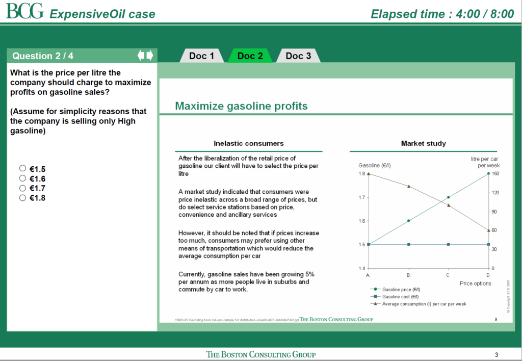 Infographic 5 - Example of a Math question in the BCG Potential Test