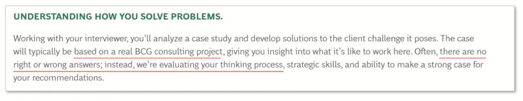 BCG There is no right or wrong answers