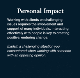 McKinsey PEI - personal impact