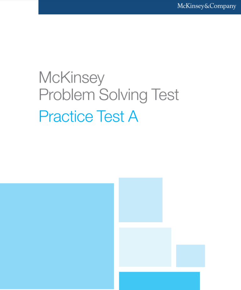 mckinsey problem solving game quora