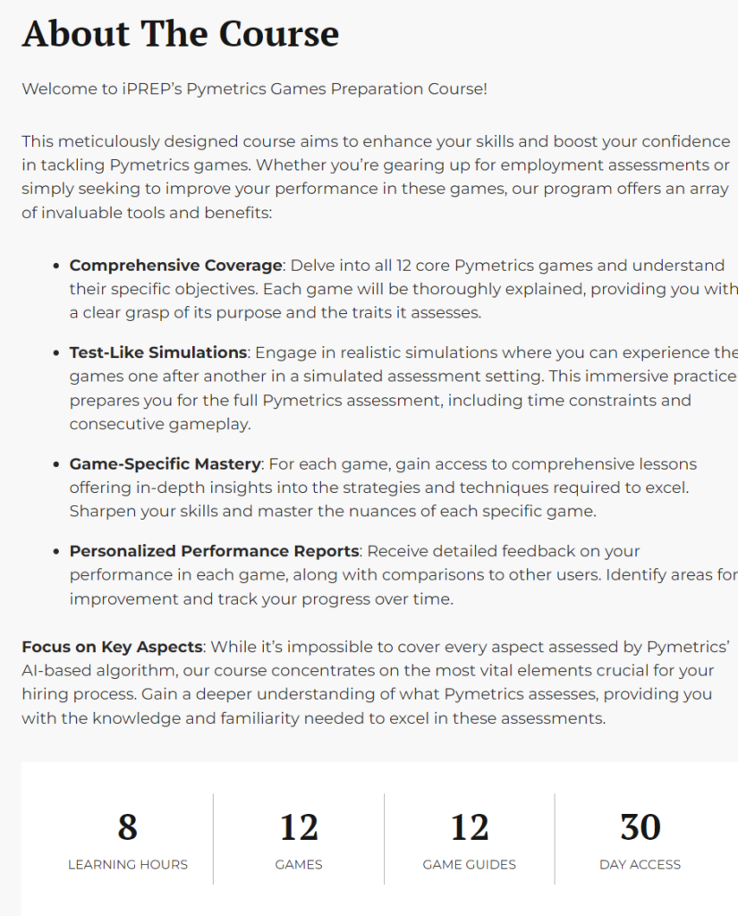 BCG Pymetrics test - iprep